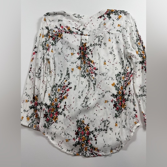 Market & Spruce Floral Boho Blouse Medium | Stitch Fix Cottagecore Hi-Low Top - Picture 3 of 8